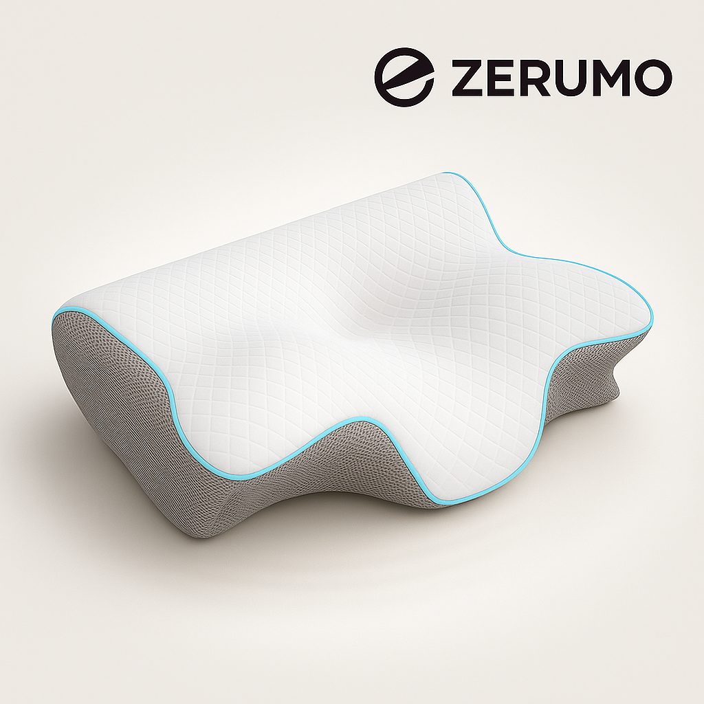 Butterfly Memory Foam Neck Pillow – Ergonomic Cervical Support for Pain Relief & Better Sleep